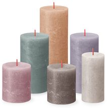 Bolsius Pillar Candles Rustic - Pretty Pastels