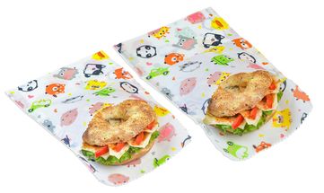 Bee's Wax Bag Sandwich &amp; Snack Kids - Set of 2