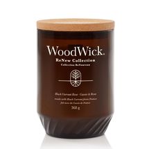 WoodWick Scented Candle Large - ReNew - Black Currant &amp; Rose - 13 cm / ø 9 cm