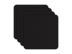 ASA Selection Coasters - Soft Leather - Charcoal - 10 x 10 cm - 4 Pieces