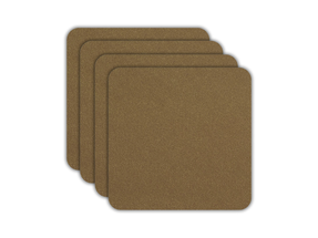 ASA Selection Coasters - Soft Leather - Cork - 10 x 10 cm - 4 Pieces