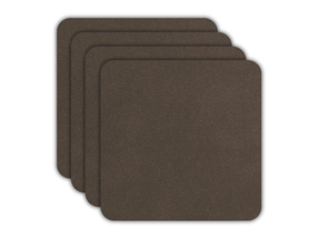 ASA Selection Coasters - Soft Leather - Earth - 10 x 10 cm - 4 Pieces