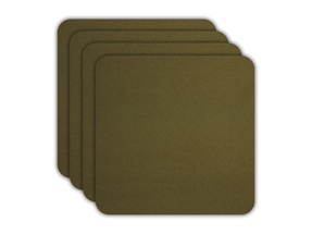 ASA Selection Coasters - Soft Leather - Khaki - 10 x 10 cm - 4 Pieces