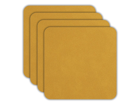 ASA Selection Coasters - Soft Leather - Amber - 10 x 10 cm - 4 Pieces