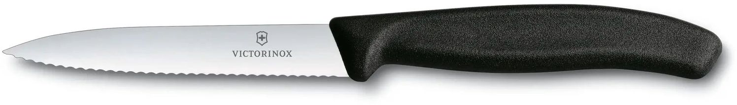 Victorinox Paring Knife Swiss Classic - Black - Serrated - 10 cm