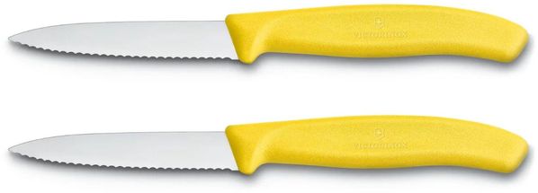 Victorinox Paring Knife Swiss Classic - Yellow - Serrated - 2 Pieces