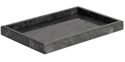 Jay Hill Tray / Candle Plate / Serving Stone - Grey Marble - 30 x 20 cm
