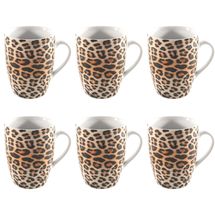 Cookinglife Mugs Leopard 340 ml - 6 Pieces