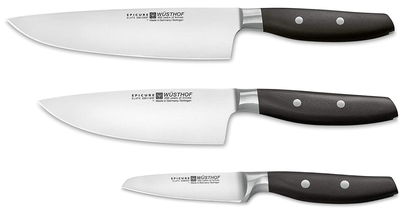 Wusthof Knife Set Epicure - Set of 3 - Chef's Knife 20 and 24 cm and Paring Knife 9 cm