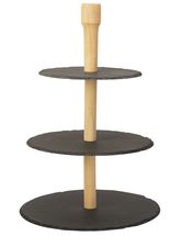 CasaLupo Afternoon Tea Stand / Serving Tower Cosy - Slate - ø 28 cm - 3-Layered
