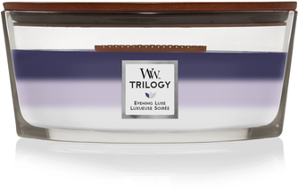WoodWick Scented Candle Ellipse Trilogy Evening Luxe - 9 cm / 19 cm