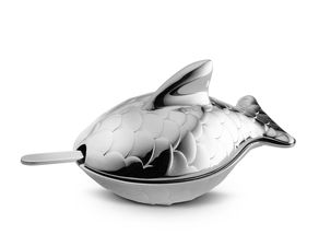 Alessi Salt Bowl with Spoon Colombina Fish