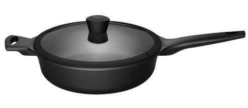 Sola Saute Pan with Lid Fair Cooking Black 28 cm / 4 L - Standard Non-stick Coating