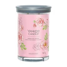 Yankee Candle Large Tumbler - with 2 wicks - Fresh Cut Roses - 15 cm / ø 10 cm