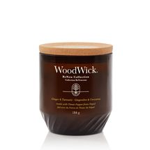 WoodWick Scented Candle Medium - ReNew - Ginger &amp; Turmeric - 9.5 cm / ø 8 cm