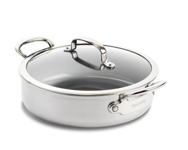 GreenPan Saute Pan - with lid - Premiere - Stainless Steel - ø 26 cm / 3.8 Liter - ceramic non-stick coating