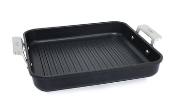 Valira Griddle Plate with Handle Aire Black 23x23 cm - Standard Non-stick Coating