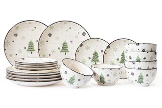 Studio Tavola Christmas Tableware Green 18 Pieces