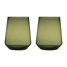 Iittala Water Glass Essence 350 ml Moss Green - Set of 2