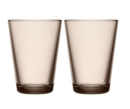 Iittala Long Drink Glasses Kartio Linen 400 ml - 2 Pieces