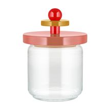 Alessi Glass Storage Jar Twergi - ES16/74 2 - Pink - ø  12 cm / 750 ml - by Ettore Sotsass
