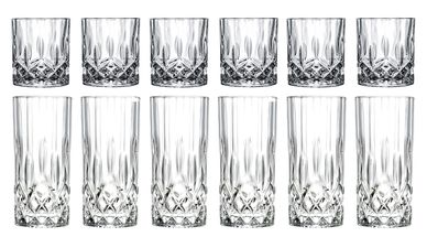 Jay Hill Glass Set (cocktail Glasses &amp; long drink Glasses) Moray - 12-Piece