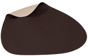 Jay Hill Placemat - Vegan leather - Brown / Sand - Organic - double-sided - 44 x 37 cm