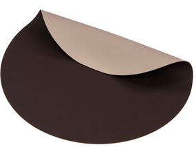 Jay Hill Placemats Round Leather Brown Sand Ø 38 cm - Set of 6