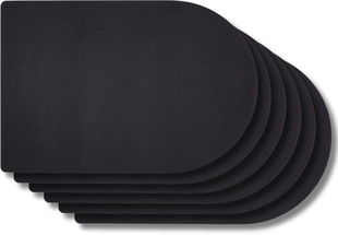 Jay Hill Placemats - Vegan leather - Black - Bread - 44 x 30 cm - 6 Pieces