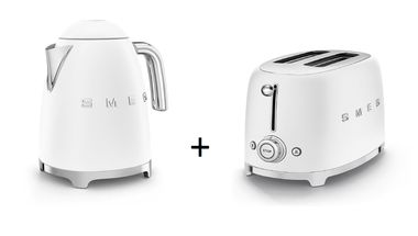 SMEG Toaster + Kettle Matte White