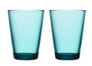 Iittala Long Drink Glasses Kartio Sea Blue 400 ml - 2 Pieces