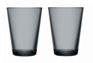 Iittala Long Drink Glasses Kartio Dark Grey 400 ml - 2 Pieces
