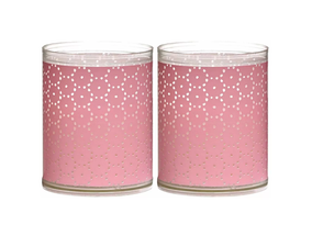 Bolsius Candles Sparkle Light Lace Pink - Set of 2