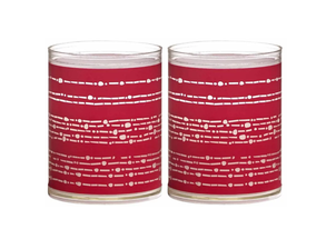 Bolsius Candles Sparkle Light Ribbon Red - Set of 2