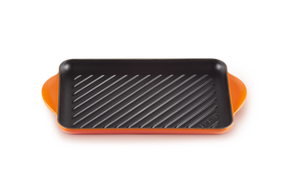 Le Creuset Griddle Plate Tradition Orange Red 39 x 22 cm