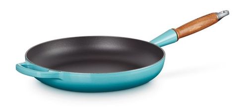 Le Creuset Frying Pan Signature Caribbean Blue - Ø 28 cm / 2.6 L - enameled non-stick coating