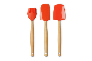Le Creuset Spatula set - 3 Pieces - Premium - Orange red