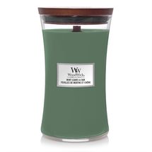 WoodWick Candle Large Mint Leaves &amp; Oak - 18 cm / ø 10 cm