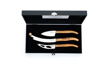 Laguiole Style de Vie Cheese Knives / Cheese Knife Set Luxury Line Olive Wood - 3 Pieces