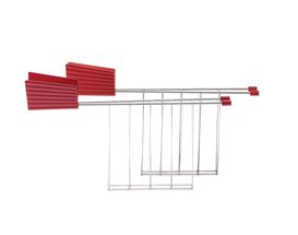 Alessi Sandwich Clamps for Toaster Plissé Red - Michele de Lucchi - MDL08RACKR
