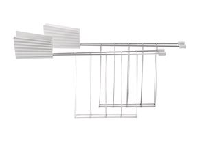 Alessi Sandwich Clamps for Toaster Plissé White - MDL08RACKW