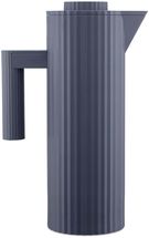 Alessi Thermos Jug Plissé - MDL12 G - Grey - 1 Liter - by Michele De Lucchi