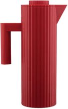 Alessi Thermos Jug Plissé - MDL12 R - Red - 1 Liter - by Michele De Lucchi