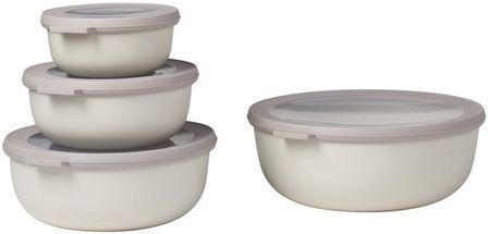 Mepal Bowls Set Nordic White - Set of 4 (350, 750 ml, 1.25 and 2.25 Liter)