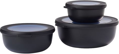 Mepal Bowls Set Nordic Black - Set of 3 (350, 750, 1250 ml)
