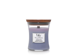 WoodWick Scented Candle Mini Lavender Spa - 8 cm / ø 7 cm