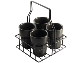 Cookinglife Cups in Cookinglife Black Rack 250 ml - 4 Pieces