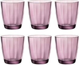 Bormioli Rocco Water Glasses Pulsar Purple 300 ml - 6 Pieces