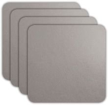 ASA Selection Coasters - Leather Optic Fine - Cement - 10 x 10 cm - 4 Pieces