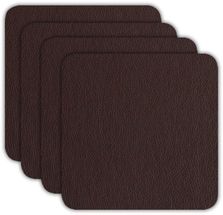 ASA Selection Coasters - Leather Optic Fine - Chocolate - 10 x 10 cm - 4 Pieces